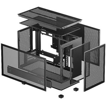 Deepcool CH260 datora korpuss Micro Tower R-CH260-BKNGM0-G-1, 2 x USB 3.0, 1 x USB-C, 1 x audio/mikrofons, 5.3 kg (R-CH260-BKNGM0-G-1)