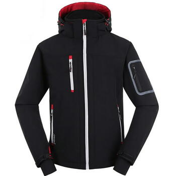 Pesso Acropolis softshell jaka ar kapuci, 4XL, melna, 310g/m², TPU membrāna, ūdens/vēja necaurlaidīga, atstarojoša (ACROPOLIS4XL)