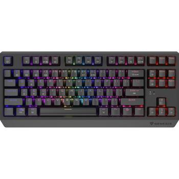 GENESIS Thor 230 TKL klaviatūra NKG-2107, mehāniskā, QWERTY, 87 taustiņi, 3000 mAh, 2.4 GHz, Bluetooth 3.0, USB Type-C, RGB LED (NKG-2107)
