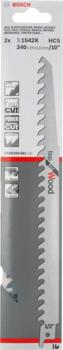 2 zobenzāģa asmeņi S 1542 K, Zobenzāģiem ZOBENZĀĢA ASMENS S 1542 K TOP FOR WOOD, 2608650681, BOSCH (2608650681)