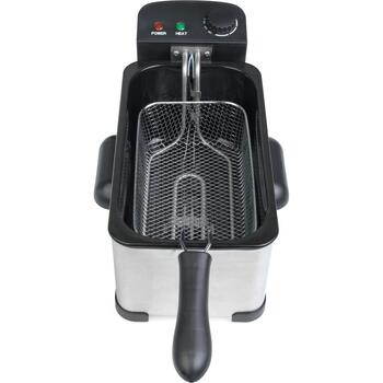 Progress Фритюрница EK6668PVDE, 2000W, 3L, 1 корзина, электронная панель, черный, нержавеющая сталь (EK6668PVDE)