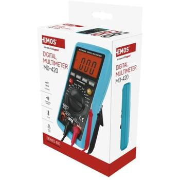 Emos Мультиметр MD-420 M0420N, 35x75x158mm, 2-300V AC, 200mV-300V DC, 3,5 цифровой дисплей, автоматическое отключение (M0420N)