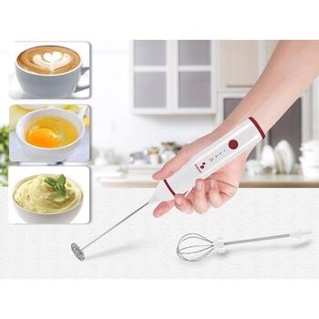 Beper Взбиватель молока P102SBA008, 3W, 280mm, 3 скорости, 2 насадки, беспроводной, пластик, аккумулятор 1200mAh (P102SBA008)
