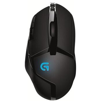 Logitech spēļu datorpele G402 Hyperion Fury 910-004068, USB Type-A, 4000 DPI, 8 pogas, 420 IPS, 1000 Hz, 1 ms, 20 G (910-004068)