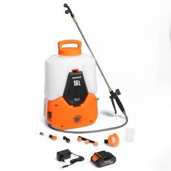 DAEWOO DSA 1621Li SET akumulatora smidzinātājs, 21V, 2,0Ah, 16l, 3l/min, 8m, 1,5-5bar, Li-ion, 6 sprauslas, MIX&SPRAY (DSA 1621Li SET)