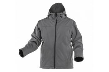 Hogert softshell jaka ar kapuci HT5K254-XL, XL, grafīts, 8000 mm H₂O, 800 g/m²/24 h, 280 g/m², 2 kabatas ar rāvējslēdzēju (HT5K254-XL)