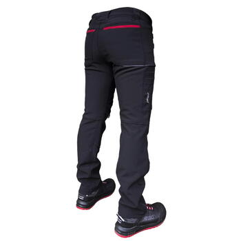 Pesso Nebraska J44 softshell bikses, C44, melnas, 300g/m², ūdens/vēja necaurlaidīgas, elpojošas, ceļgalu sargu kabatas (NEBRASKAJ44)