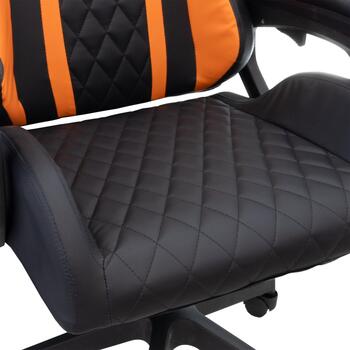 Baracuda Игровое кресло WHALE, 150кг, 90°–150°, PU + поролон, 1D подлокотники, черный/оранжевый (WHALE)