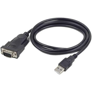 Gembird USB к DB9M последовательный кабель UAS-DB9M-02 1.5м черный, USB A разъем и DB9M, автоматический режим рукопожатия (UAS-DB9M-02)