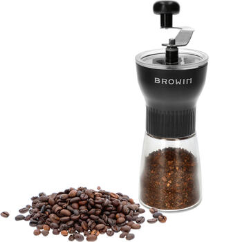 Browin 320500 manuālā kafijas dzirnaviņas, 30g, keramikas dzirnakmens, noņemams rokturis (320500)