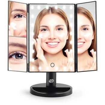 Rio Складное LED зеркало для макияжа MMFD-EU/1,6, 2x/3x, USB 5V, 180° поворотное, сенсорное включение (MMFD-EU/1,6)