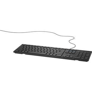 Dell Клавиатура KB216 580-ADGR, USB, черный, QWERTY, русский, полноразмерная, горячие клавиши, тихая (580-ADGR)