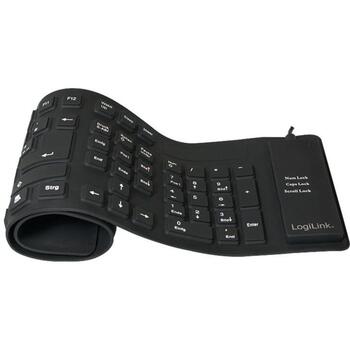 Logilink Klaviatūra ID0019A, 109 taustiņi, USB, ūdensizturīga, melna, Vācu QWERTZ izkārtojums (ID0019A)