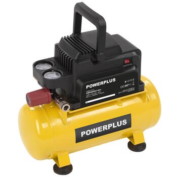Powerplus Kompresors POWX17215, 750W, 8bar, 50l/min, 6L, Bez eļļas, Spiediena regulators, Drošības vārsts (POWX17215)