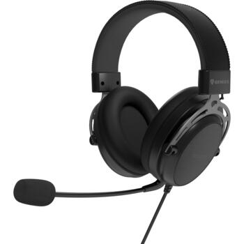 Genesis spēļu austiņas Toron 301 NSG-2160, vadu, 3.5mm, 32 Ohm, 20-20000 Hz, mikrofons, melnas (NSG-2160)