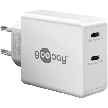 Goobay адаптер питания, 61758, 36 Вт, DC 5/9/12/15/20 В, 2x24 pin USB-C, Power Delivery (61758)