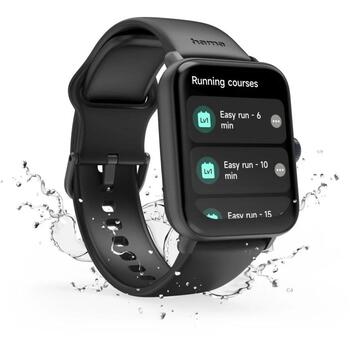 Hama смарт-часы 00178619, 1.65'', IP68, 7 дней, Bluetooth, Android, Apple, черный (00178619)