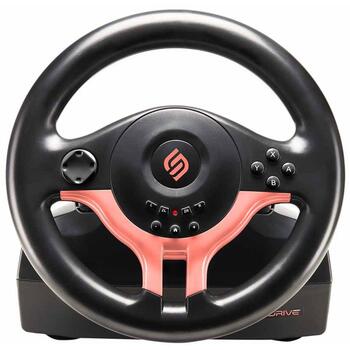 Subsonic Руль SV 250-S SA5578-2, 22см, 180градусов, 2 педали, двойная вибрация, PS4, PS3, XBOX ONE, ПК, SWITCH (SA5578-2)