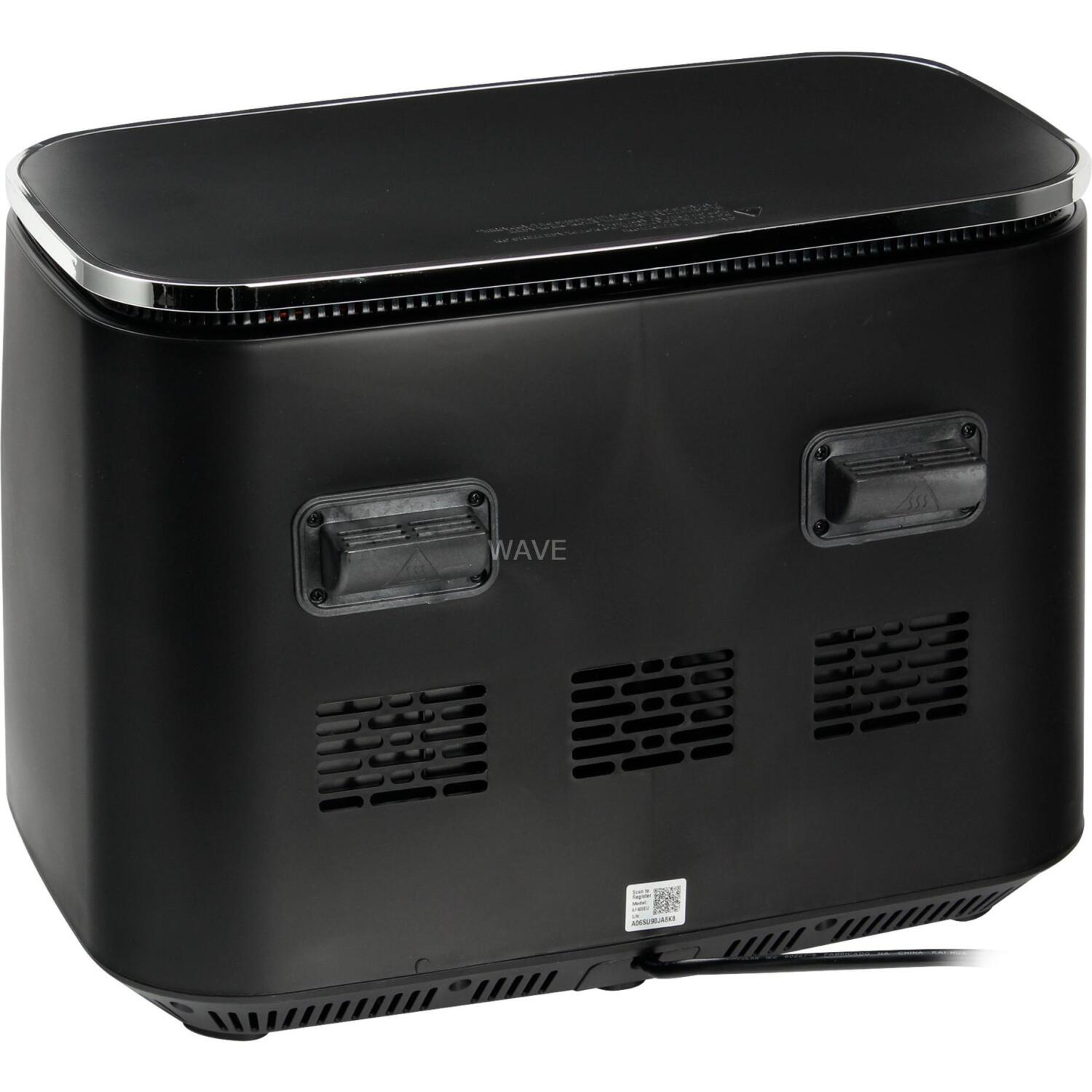 Ninja aerogrils AF400EU, 2470 W, 9.5 l, 40 - 240 °C, 2 gatavošanas zonas, 6 programmas, sinhronizācija, saderība (AF400EU)