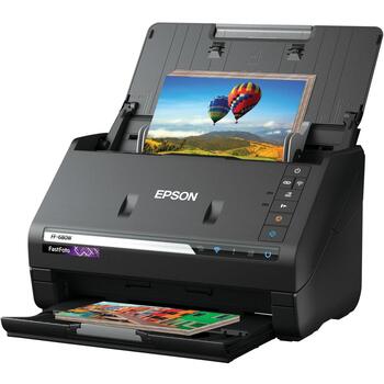 Epson Dokumentu skeneris FastFoto FF-680W B11B237401, 216 x 910 mm, 600 x 600 DPI, 100 loksnes, bezvadu, divpusēja skenēšana (B11B237401)
