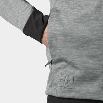 Helly Hansen džemperis 72380_930-XL, pelēks XL, 100% pārstrādāts poliesters 260 g/m², YKK rāvējslēdzējs, krūšu kabata (72380_930-XL)