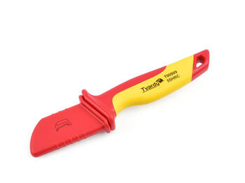 Tvardy электрический кабельный нож T00909, 180мм, VDE 1000V, 55 HRC, сталь 3Cr13, эргономичная рукоятка, скользящая пятка (T00909)