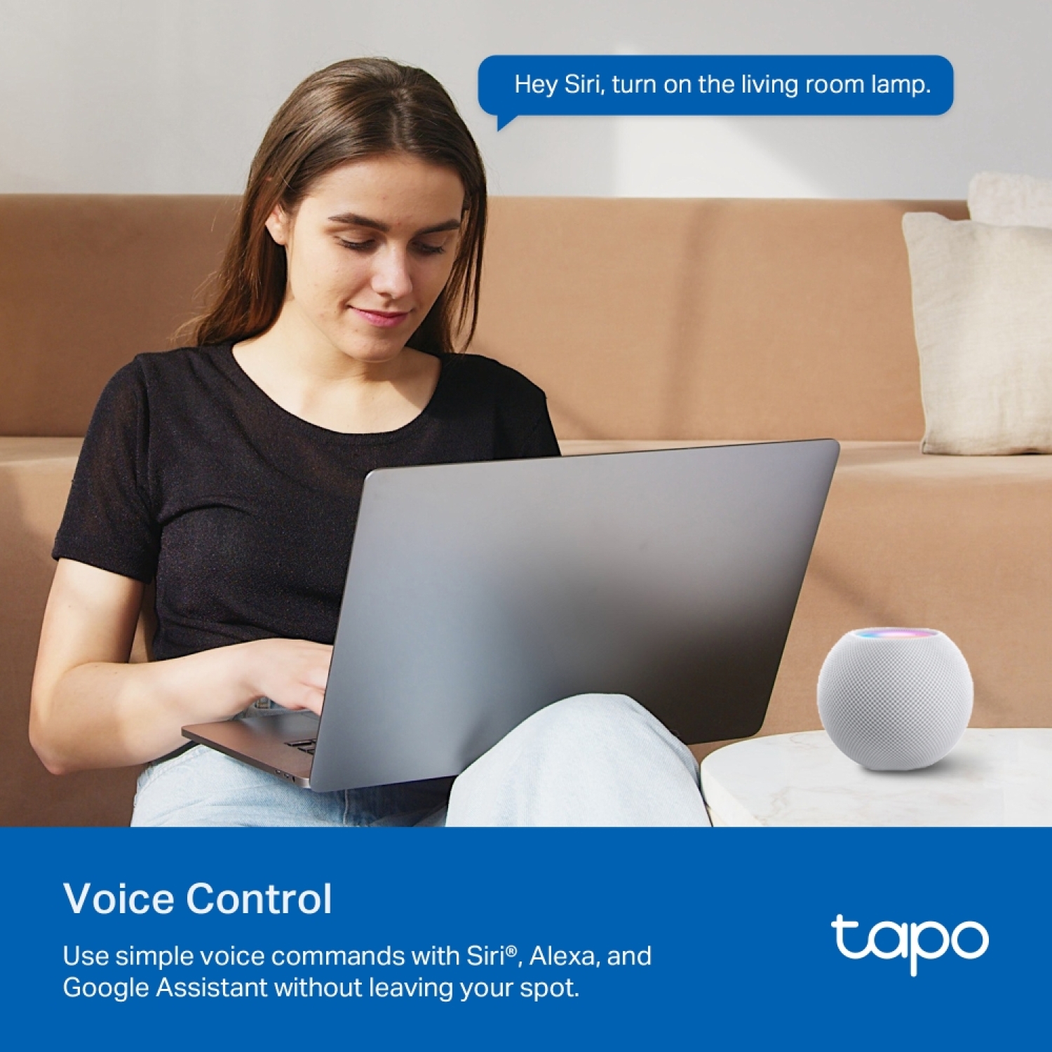 TP-Link Tapo P110M умная розетка, 13A, 2990W, 2.4GHz WiFi, Matter, контроль энергии, компактная (Tapo P110M)