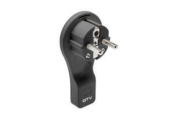 Gtv AE-VA1UNI-10 плоская электрическая вилка, 16A, 220-240В, 50-60Гц, IP20, черная (AE-VA1UNI-10)