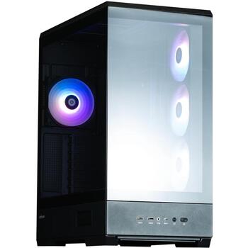 Zalman P50 DS, корпус ATX Mid Tower для ПК, 4x120mm ARGB вентилятора, черный, панорамное стекло, дисплей (P50 DS BLACK)