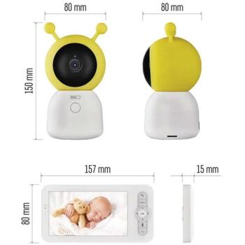 Emos IP детский монитор IP-500 GUARD H4052, 100°, DC 5 V/1 A, 3 МП CMOS, ночное видение, возможность записи (H4052)