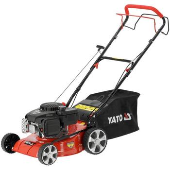 Yato Benzīna zāles pļāvējs YT-85521, 2.1 kW, 410 mm, 25-75 mm, 40 l, 123 cm³, LONCIN LC1P65FE-3, pašgājējs, aizmugures izmešana (YT-85521)