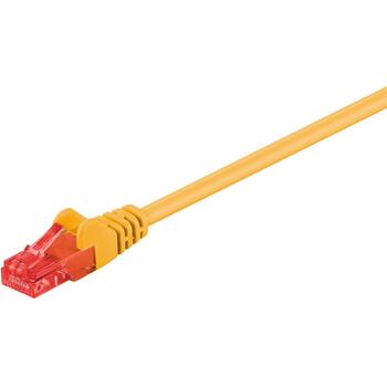 Goobay CAT 6 U/UTP патч-кабель 95590, 1,5м, RJ-45, желтый, T568B, 8 жил, формованный, разгрузка натяжения (95590)