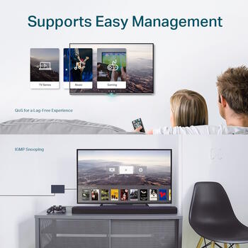 TP-Link TL-SG105E сетевой коммутатор Easy-Smart 5× Gigabit 10/100/1000 Mbps VLAN QoS IGMP Snooping чёрный (TL-SG105E)