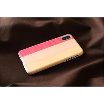 Man&Wood чехол для смартфона M8033W, розовый, Apple iPhone XS/X, 5.8'', натуральное дерево, поликарбонат (M8033W)