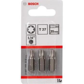 Bosch Extra Hard skrūvgriežu uzgaļu komplekts 2607001695, T27, 25mm, 1/4