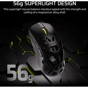 Corsair SABRE V2 PRO CH-931G100-WW spēļu pele, 33000 dpi, 2.4 GHz, Bluetooth, USB-C, optiskā, 5 pogas, melna (CH-931G100-WW)