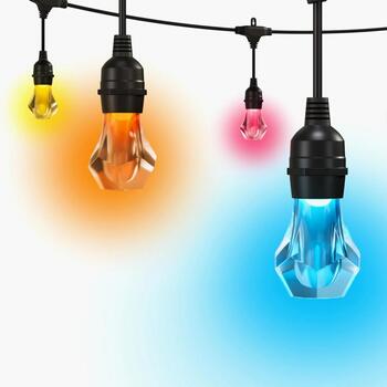 Nanoleaf Essentials Matter Smart Multicolour Outdoor String Lights Starter Kit NF084K02-20SLO, 15m, 1100 лм, 20 LED, IP65, 16M+ (NF084K02-20SLO)