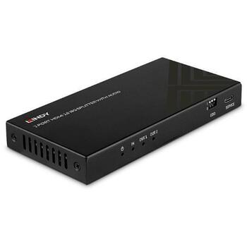 Lindy видеораспределитель 38534 2 HDMI 8K60, 8K 60Hz, HDR, извлечение аудио, переключатель понижения разрешения (38534)