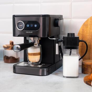 Cecotec Кофемашина Power Espresso 20 Pro Latte A01_EU01_100208, 1350 Вт, 20 бар, встроенный вспениватель молока (A01_EU01_100208)