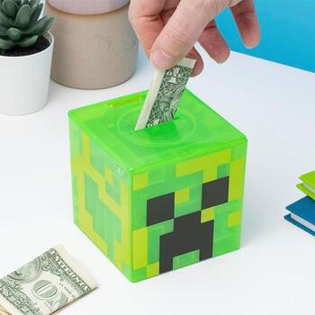 Paladone Minecraft Creeper labirinta seifs V2 PP12299MCFV2, 9cm, ar uzlīmēm, oficiāla Minecraft prece (PP12299MCFV2)