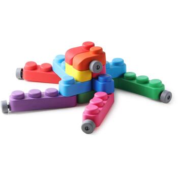 Gerardo's Toys mīksto klucīšu komplekts ar riepām, 21 gab. (15 gab.+ 6 riepu detaļas) (GT3101)