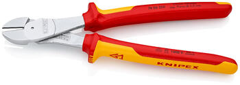 Augstas izturības diagonālie griezēji, KNIPEX, 74 06 250, VDE pārbaudīti, griešanas jauda līdz Ø 4.6 mm (74 06 250)