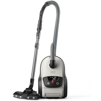 Philips цилиндрический пылесос XD8142/12, 900 Вт, 4 л мешок для пыли, HEPA фильтр, уровень шума 75 дБ, белый (XD8142/12)