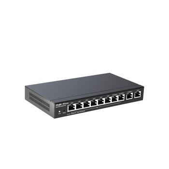Ruijie Все-в-одном Шлюз Маршрутизатор RG-EG310GH-P-E, 1.5Gbps, 350 пользователей, 8 PoE, 4 WAN, 64 VPN, Черный (RG-EG310GH-P-E)