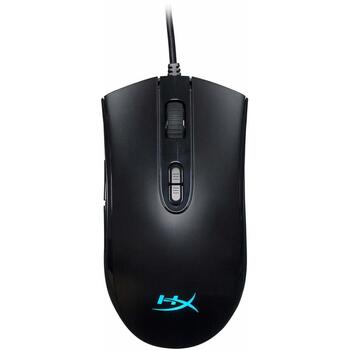 HyperX Pulsefire Core HX-MC004B 4P4F8AA, optiskā spēļu pele, 6200 DPI, 7 pogas, USB, melna, RGB apgaismojums, 1000 Hz, 220 ips (4P4F8AA)