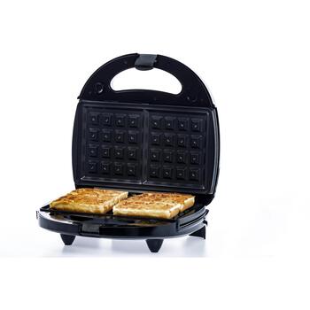 Brock SSM 2003 RD 3-in-1 sviestmaižu tosteris un grils, 750W, 4 sviestmaizes, maināmas plāksnes, pretpiedeguma pārklājums (SSM 2003 RD)