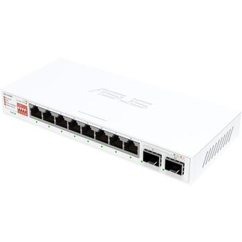 Asus QG-U1080, 8-портовый 2,5G и 2-портовый 10G SFP+ неуправляемый коммутатор, 8 x 2,5GBase-T + 2 x 10G SFP+, белый (90IG0A00-MO3B00)