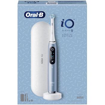 Oral-B elektriskā zobu birste iO9 Aqua Marine, magnētiskā piedziņa, 7 režīmi, 2 min taimeris, spiediena sensors, ceļojumu futrālis (iO9 Aqua Marine)