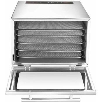Gastroback Сушилка для фруктов 46604, 400W, 20-90°C, 5 нержавеющих стальных поддонов, 24ч таймер, сенсорная панель (46604)