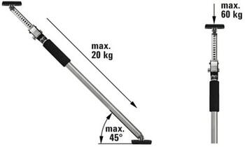 Bessey ST250 teleskopiskais ģipškartona statnis, 1450-2500mm, 60kg (ST250)